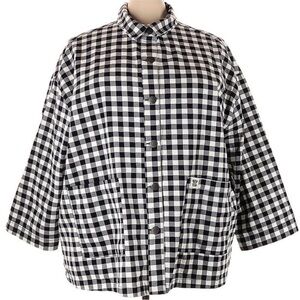 Rare NWOT Lucy & Yak Olly Checkered Yak-et Jacket Black White Size 3XL